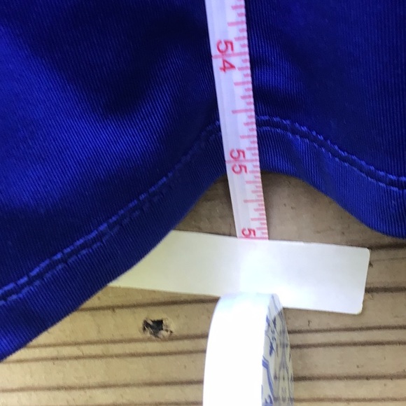 NEW YORK & COMPANY STRETCH BLUE MAXI DRESS WITH BEADED BELT FRONT - Picture 9 of 9